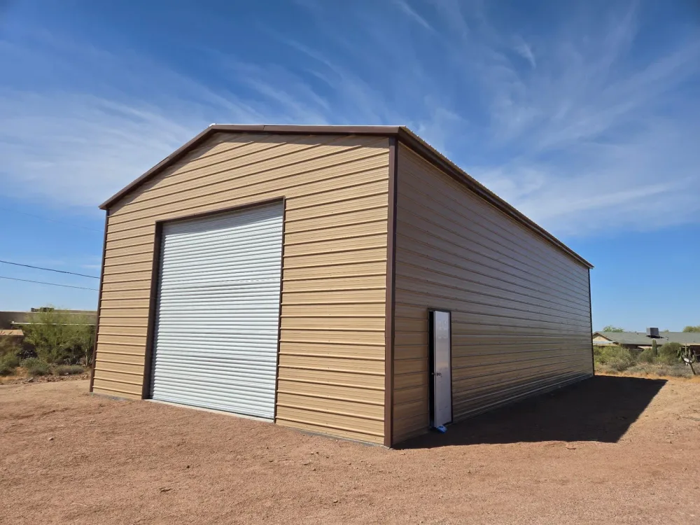 Enclosed Steel Garage
